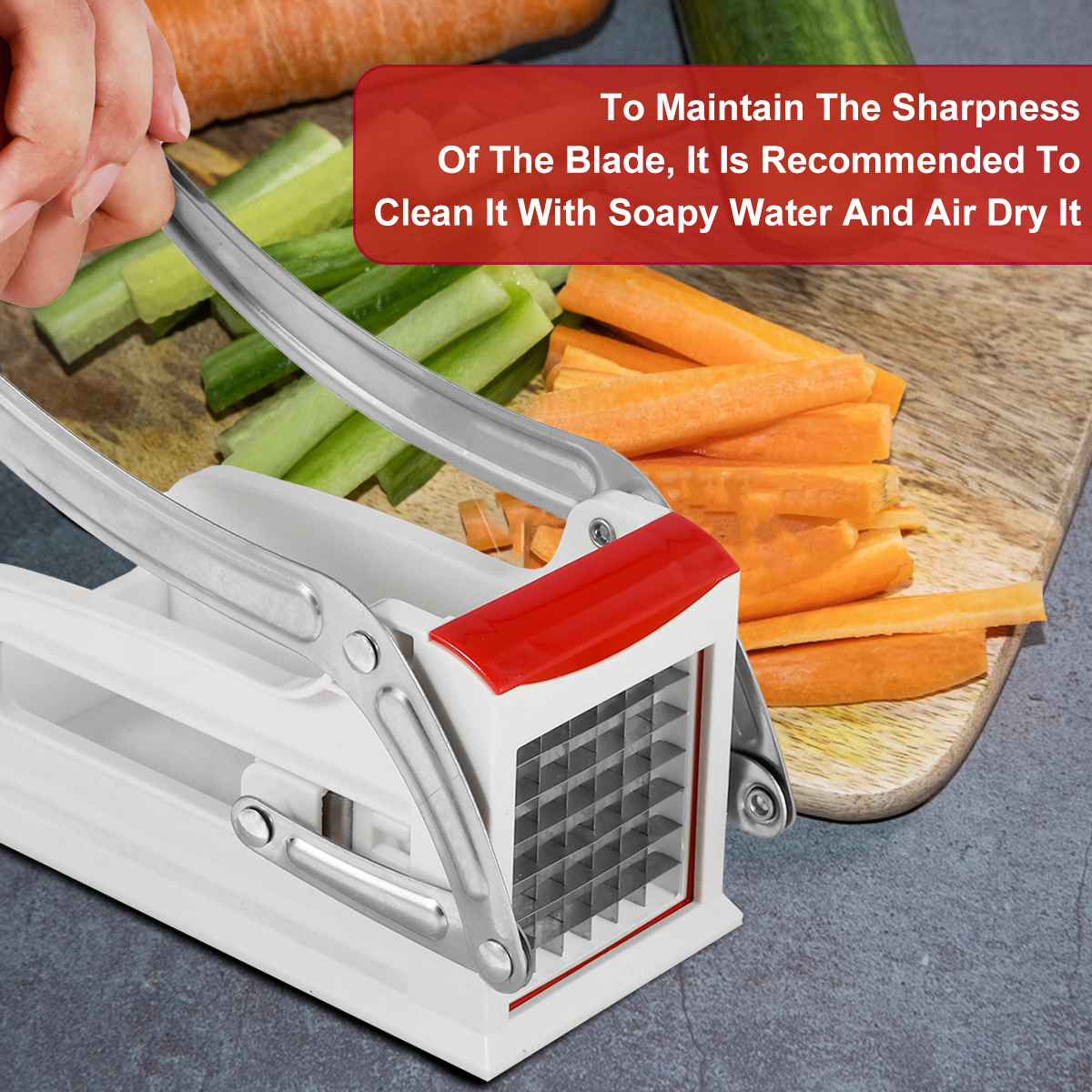 Franse Fry Cutter Multifunctionele Groente Fruit Chipper Rvs Aardappel Chipper Met 25/49 Gaten Messen Keuken Gereedschap