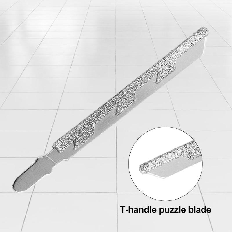 Hoja de sierra caladora de diamante, grano de carburo, 40 cuchillas para rompecabezas de baldosas cerámicas, de grano en forma de T