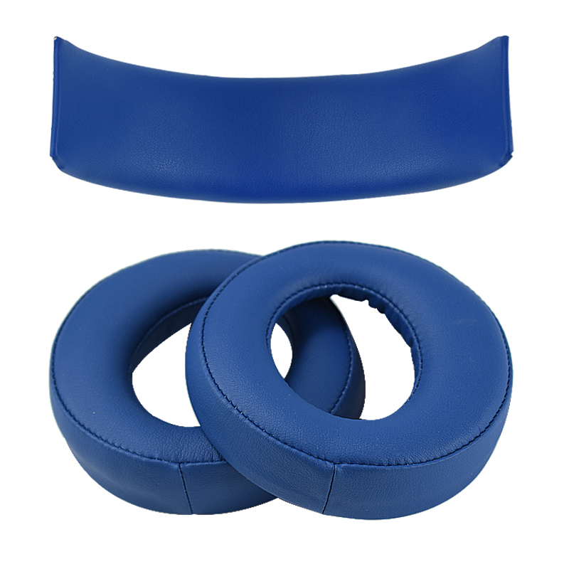 Replacement Ear Pads Cushion headband For SONY PS3 PS4 Gold Wireless Stereo Headset CECHYA-0083(L+R)- Jet Black [Old Model]: Blue one set(Blue)