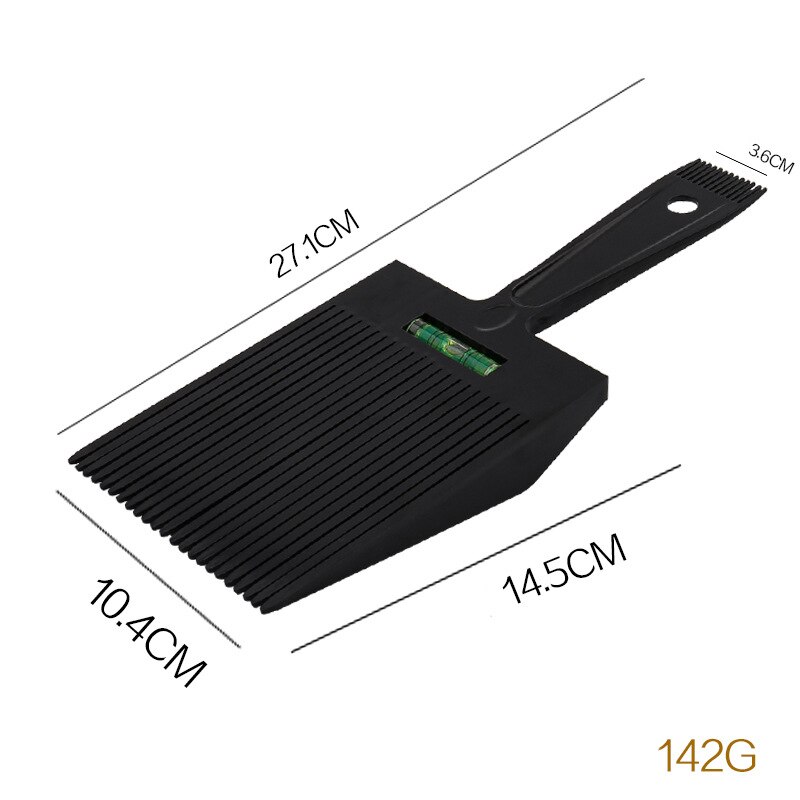 Peine de guía superior plana para peluquero , nivel superior plano, peines de corte de pelo liso, herramienta de peluquería para salón: Black