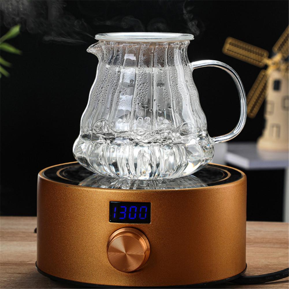 Glas kaffekande kaffekedel genanvendelig varmebestandig kaffe tekande redskab kaffe server barista percolator 300ml 500ml 700ml