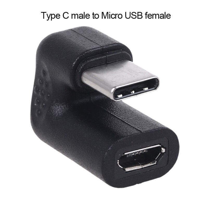 Right Angle 90 Degree USB 3.1 Type C Male to Female USB C Converter Adapter for Cellphone Tablet Laptop USB C Charger X6HB: B