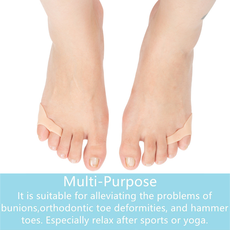 Pexmen 2Pcs Gel Pinky Toe Separator Bunionette Corrector Bunion Pads Little Toe Protector Pain Relief Spacer Foot Care Tool