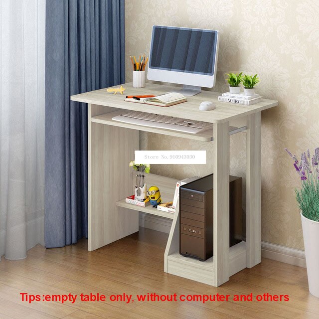 Modern Wood Desktop Computer Desk With Keyboard Tray PC Laptop Desk For Study Student Writing Table Home office Work Furniture: Maple color