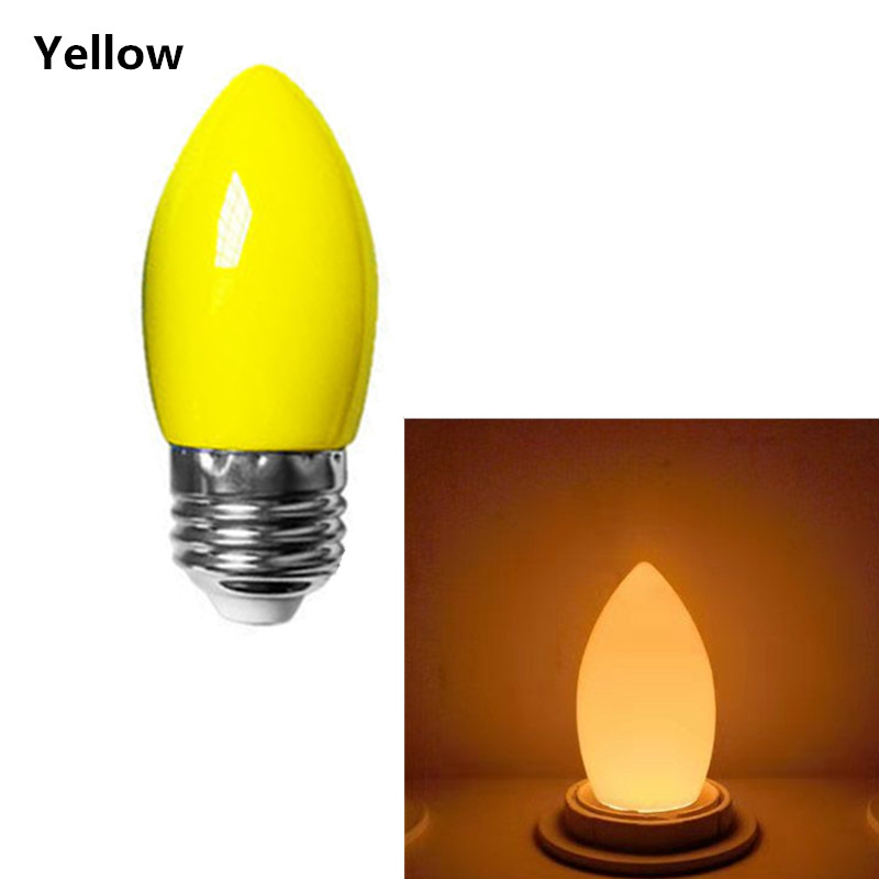 Led smd-lampor  c35 1w 2w 3w 5w e27 220v inomhus röd blå grön vit varm färgglad bröllopsdekoration jullampor hem