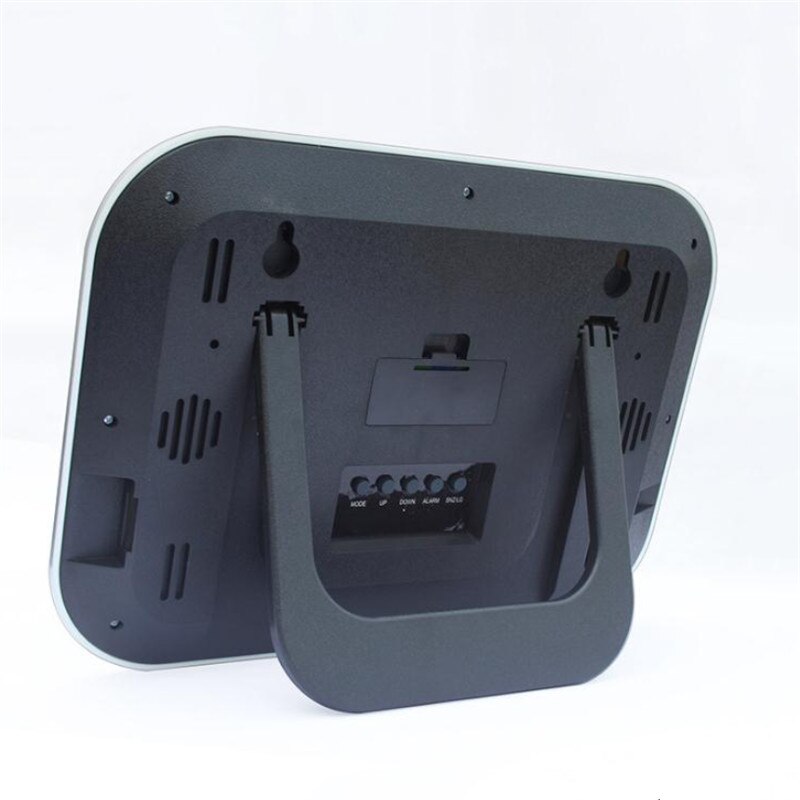 Digitale led-wandklok, grote led-wekker met achtergrondverlichting, kalender, thermometer, bureauklok, digitale wandklok