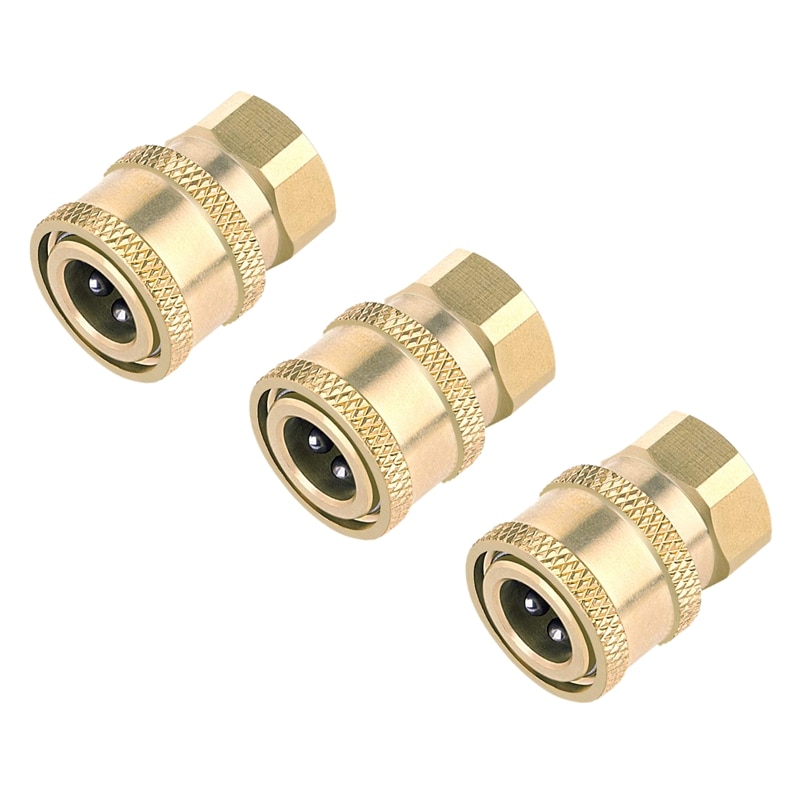 3 Pack Pressure Washer Coupler, Quick Connect Fittings 1/4 Inch Quick Coupler Female NPT Socket
