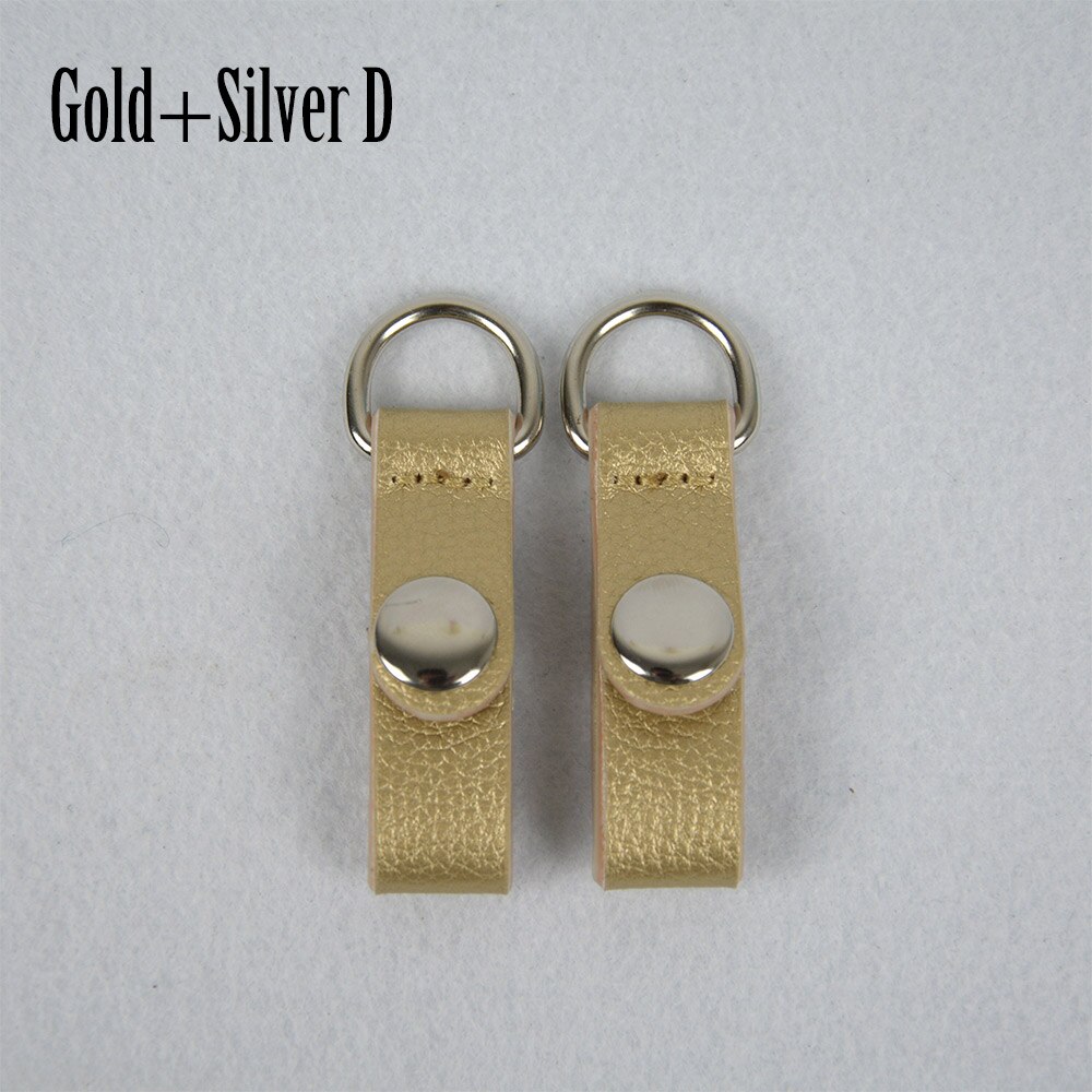 TANQU Nuovo 1 Coppia 2 pezzi Chiusura a Clip di Fissaggio per Obag Faux Della Cinghia di Cuoio Clip del Gancio per il Opocket O sacchetto: Gold silver D