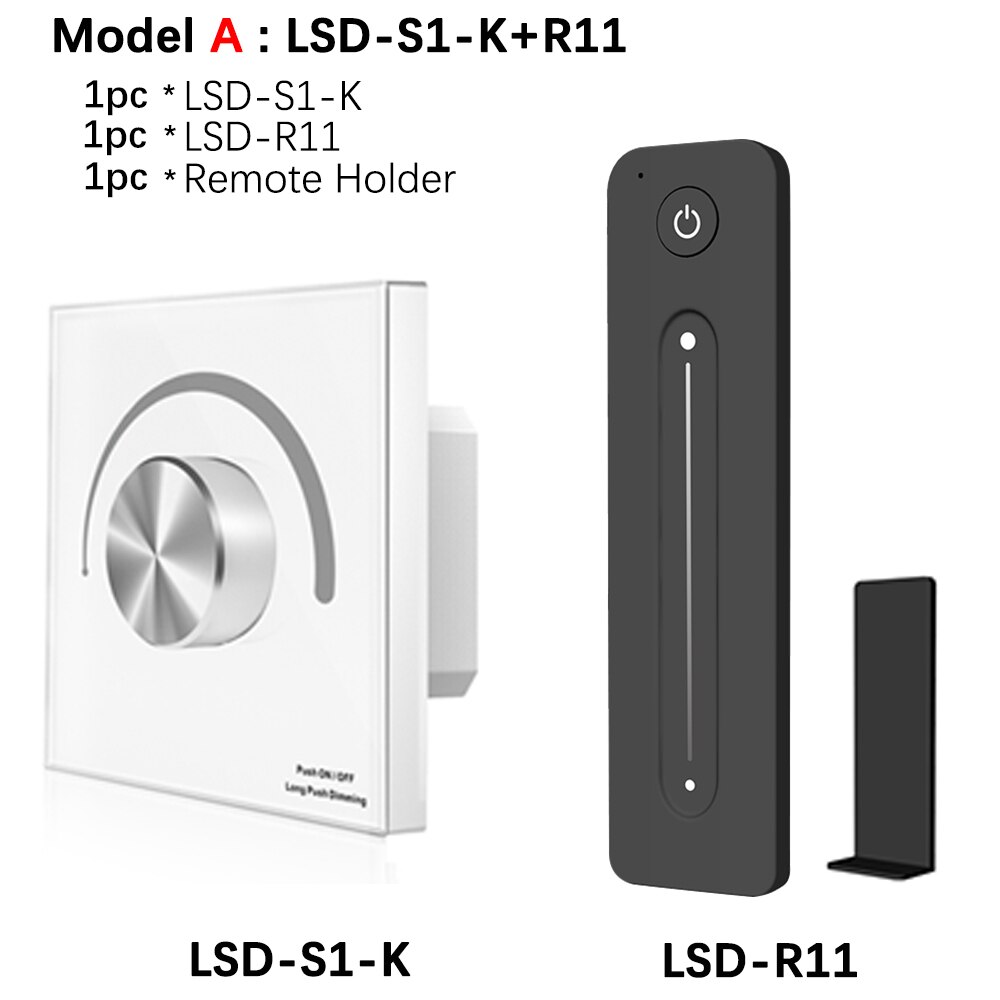 led Dimmer 220V S1-K LED Wall Mount Manual Knob Panel Triac Dimmer 100V-240V dimming for led Lamp Panel Dimmable Knob Switch: Model A