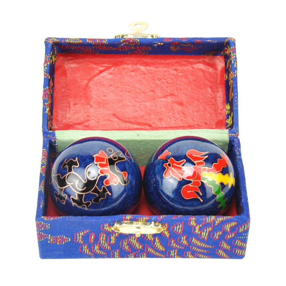 Boule de méditation chinoise, 2 pièces, Fitness, Baoding Ball, exercice pour les doigts Yin Yang, soulagement du Stress, thérapie de Relaxation: D