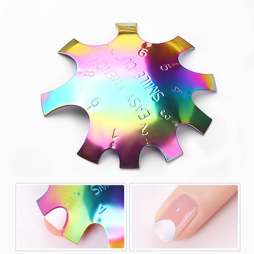 Faux-ongles français en forme d'amande, coupe-ongle facile avec le sourire, coupe en V, en acrylique, rose, blanc, 9 tailles Pro: K