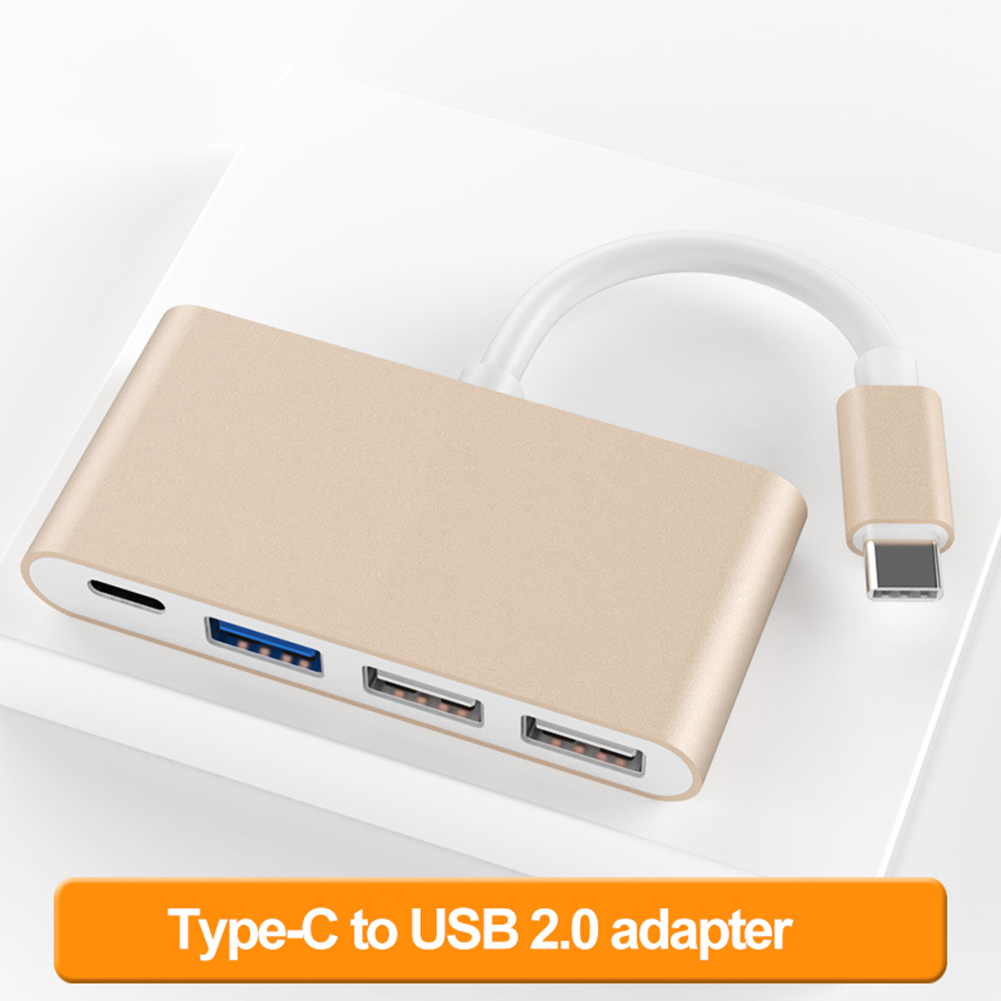 Usb c hub 4 i 1 type-c til usb 2.0 3.0 omformer adapter hub usb-kabel til macbookpro splitter 3 havn hub