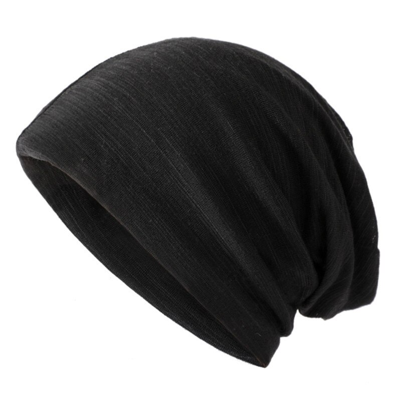 Gorros finos a la para hombre y mujer, gorros de invierno para hombre, gorros suaves, gorros de colores sólidos que combinan con todo,: black