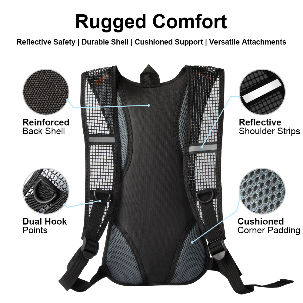 Trinkrucksack Trinkrucksack mit 2 l Wasserblase, leichter isolierender Wasserrucksack zum Radfahren, Wandern, Laufen, Klettern