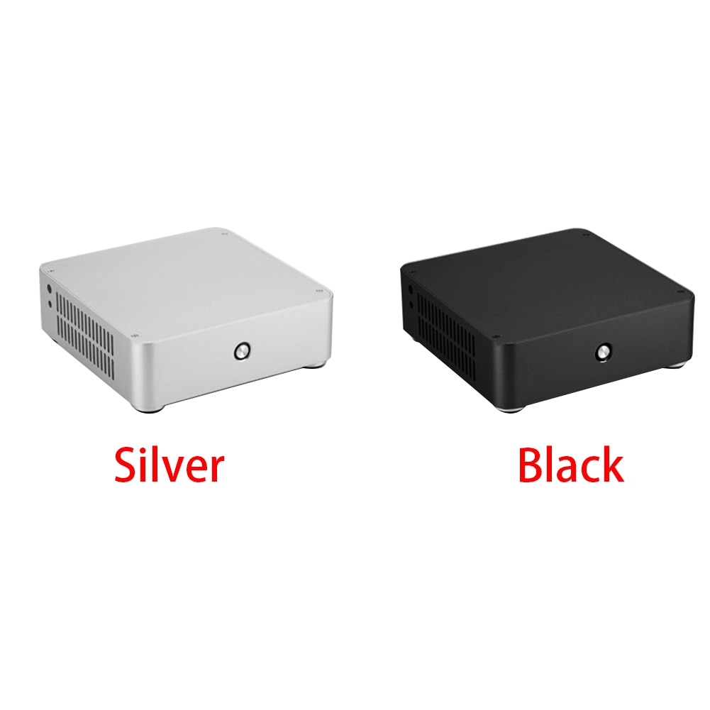 E-H60 HTPC Chassis Computer Case Home Without Power Supply Gaming Office Mini ITX Audio Horizontal Aluminum Alloy Practical Slim
