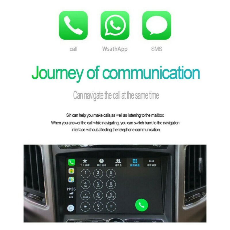 Carplay White USB Dongle For WinCE Apple IPhone Android Car Navigation Player 5V 1 X USB Dongle 1 X English User Manual