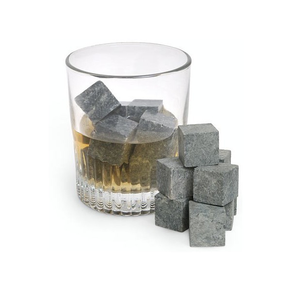 Set of 9 Grey Beverage Chilling Stones [Chill Rock... – Grandado