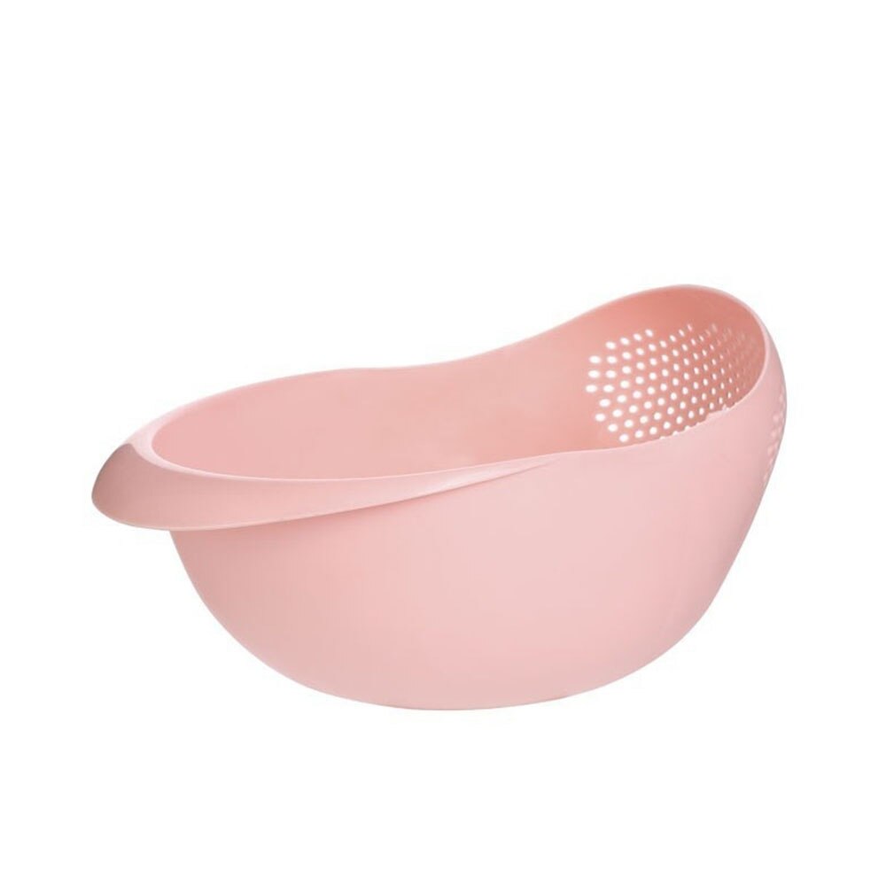 Rice Sieve Plastic Rice Washing Vegetable Strainer Basket Rice Bean Pea Sieve Washing Strainer Kitchen Tools Quinoa Cleaning: Pink / L