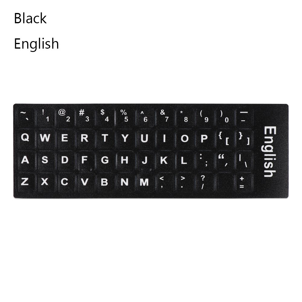 Halksäkra slitstarka ryska bokstäver tangentbord klistermärken för laptop vattentäta tangentbord klistermärken engelska alfabetet layout arabiska: B-engelska