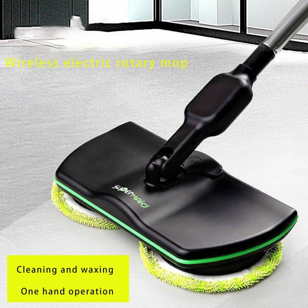 Household Wireless Electric Hand Push Sweeper Microfiber Automatic Mop Machine Rechargeable Pad Home Floor Clean Tool