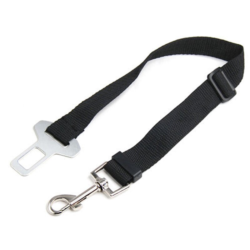 5 Kleuren Pet Veiligheidsgordels Hond Auto Veiligheidsharnas Terughoudendheid Lead Leash Reizen Clip: Black