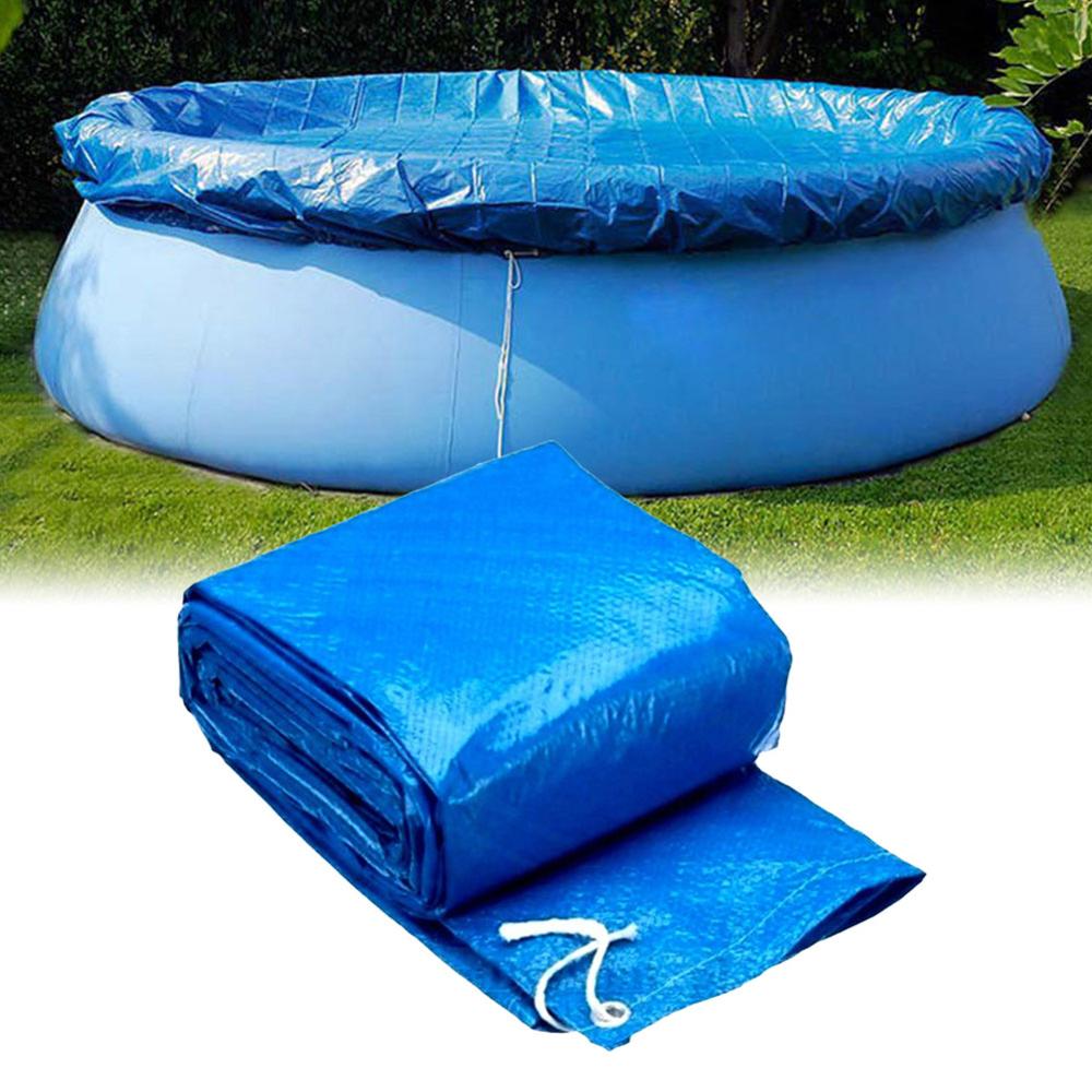 Swimming Pool Cover Cloth Tarpaulin Waterproof Rain Cloth Inflatable Swimming Pool Dust Cover Diaper Round Durable PE Cloth
