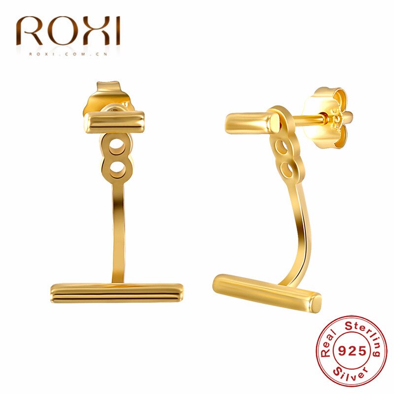 Roxi Minimalistische Bar Stud Oorbellen 925 Sterling Silver Ear Pin Helix Piercing Oorbellen Voor Vrouwen Vrouwelijke Bijoux Boucle D' Oreille