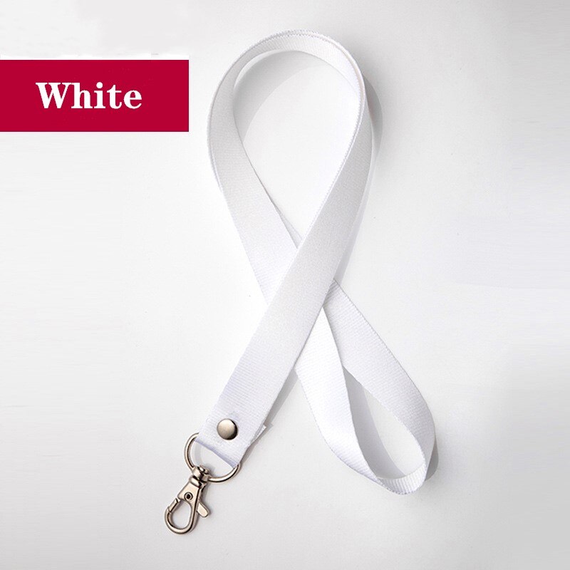 Handy Riemen Metall Clip Hängen Hals Seil Lanyard Para Llaves für IPhone Kamera USB Halter ID Pass Karte Name abzeichen Halter: White