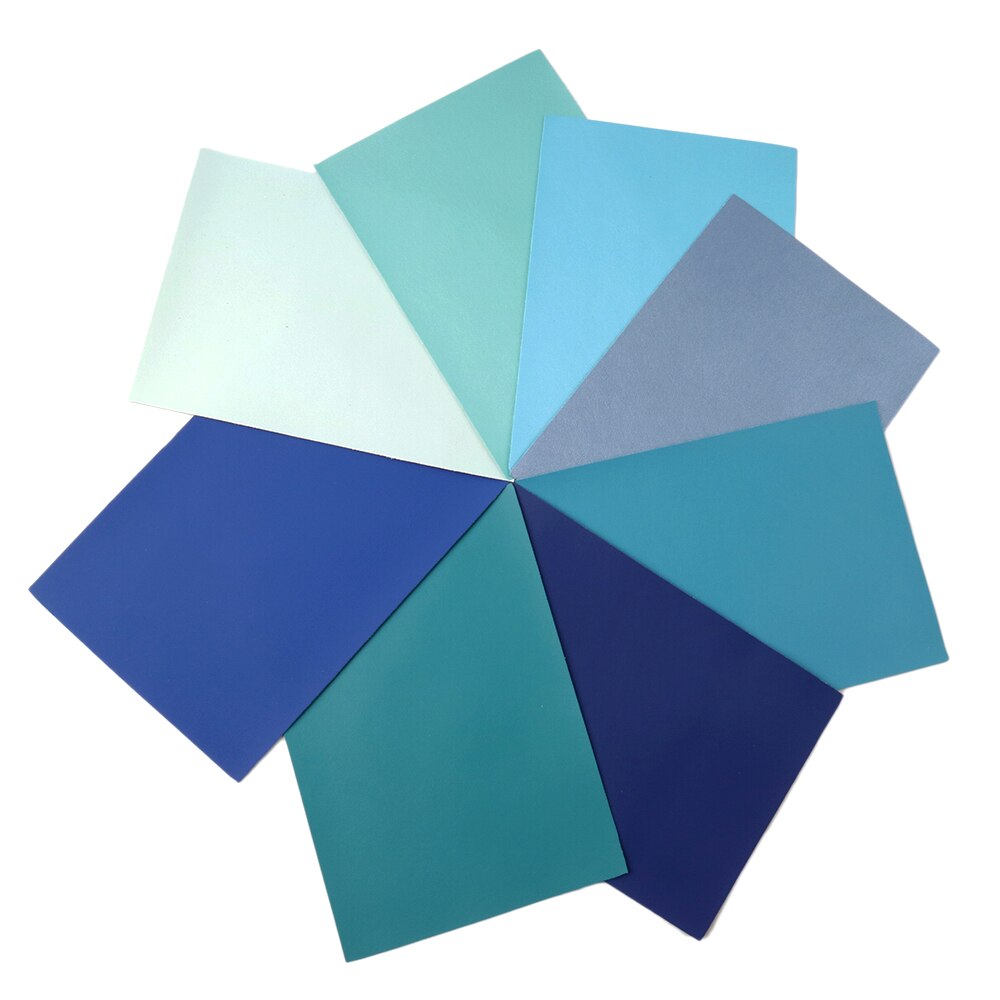 8 Stks/set A5 Size Parelmoer Effen Kleur Faux Leer Stof Blad Voor Strikken Diy, 1Yc10092