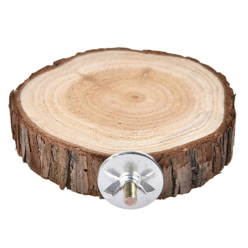 Tabla de troncos de madera Natural para hámster, plataforma de madera para Chinchilla, conejillo de indias, ardilla, Totoro, loro, para saltar, suministros de juguetes para mascotas pequeñas: M