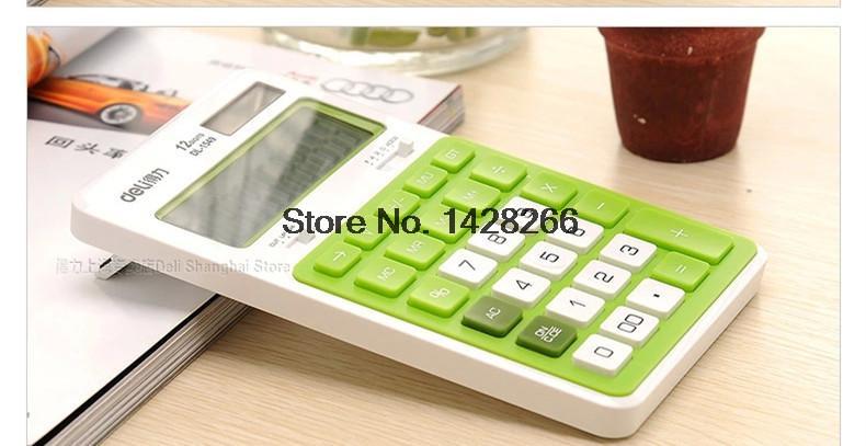 Dual Power Calculadora Electronic Big Display Calculating Candy Color Calculator Stationery Office Material School Supplies: Purple