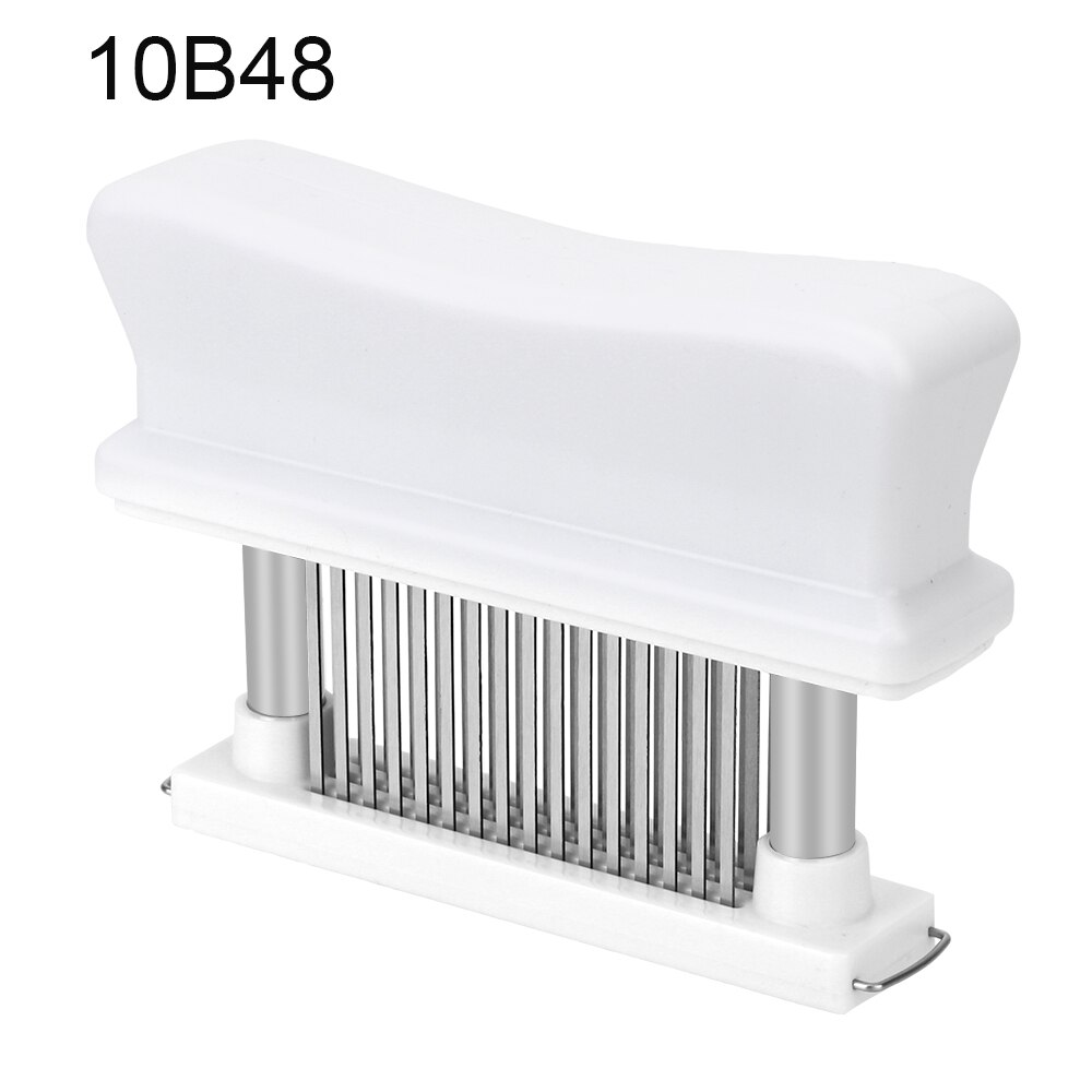 Kitchen Tools Tender Meat Hammer Stainless Steel Cooking Tools Meat Tenderizer For Beef Steak 48 Blades Needle: 10B48 White