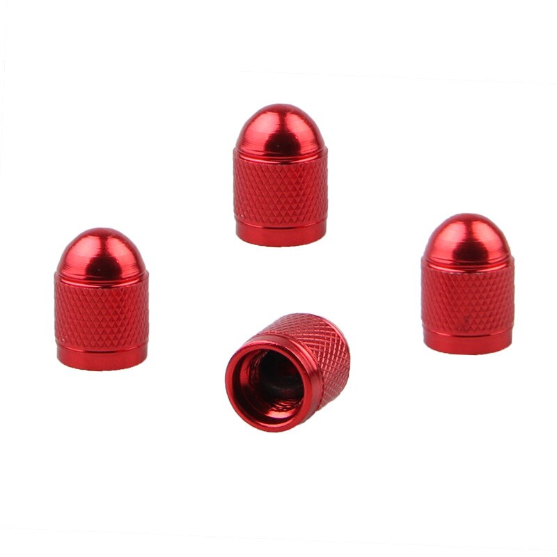 2/4PCS Universal Aluminum Alloy Schrader Valve Caps Wheel Tire Valve Dust Covers for Cars Motorcycles Bikes Bicycle Accessories: 4PCS Red