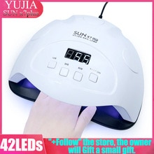 Lámpara UV 90 W lámpara LED híbrida sol X7plus para manicura LCD pantalla secado todas las geles esmalte de uñas arte de uñas herramientas uf led Gel lámpara de uñas