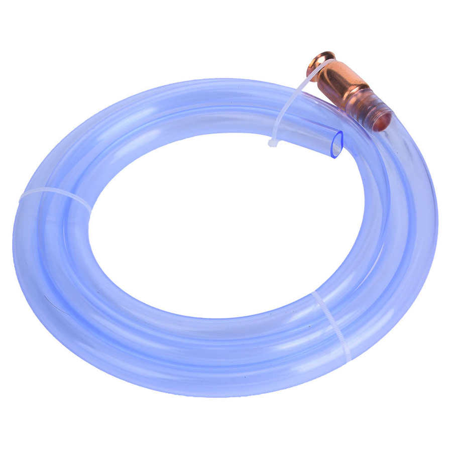 Safety siphon hose fuel/petrol/water transparent Self-priming anti-static shaking siphon 6 feet 1/2 \"valve - 3 5 gallons/min