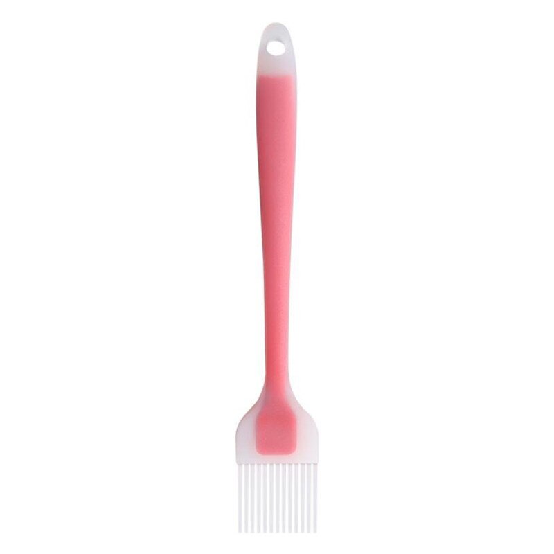 Pincel de silicona para repostería, brocha aplicadora de aceite para repostería de pan pastel, herramientas de cocina de seguridad para parrilla de barbacoa: Rojo