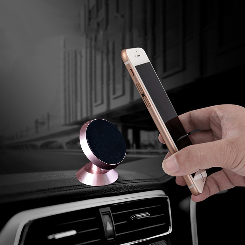 360 Degree Car Magnetic Mobile Phone Holder Mount Car Storage Rack Smartphone Stand Magnet Support Cell In Car GPS Universal