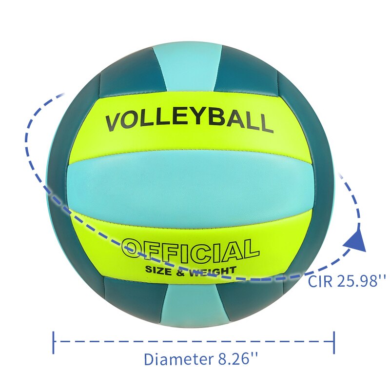 Bola de voleibol suave para estudiantes y adultos, Bola de entrenamiento práctica uso interior y exterior, partido deportivo, competición, talla oficial 5