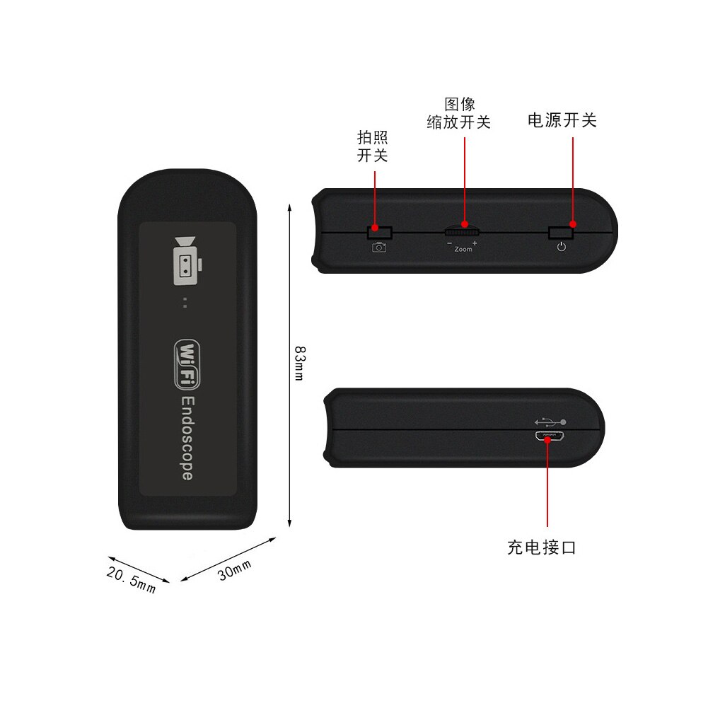 Home Inspection Snake Camera Multifunctional Wireless With 6LED Borescope 8mm Portable Smartphone WIFI Endoscope HD Waterproof