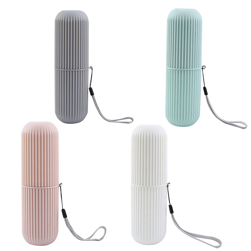 Portátil pasta de dentes proteger titular caso viagem acampamento caixa armazenamento organizador viagem produtos higiene pessoal armazenamento copo novo creat: Rosa