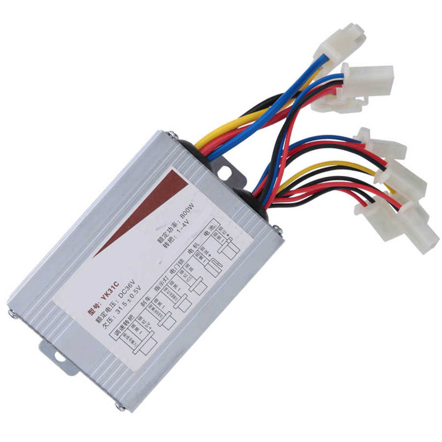 Regulador de Motor de escúter DC 36V 800W sin escobillas regulador de velocidad de Motor DC para bicicleta de vehículo