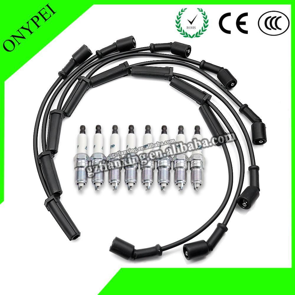 Ignition Spark Plug Wire Kit Set Cable 9748HH + 41-962 For CADILLAC CHEVROLET AVALANCHE SILVERADO SUBURBAN TAHOE GMC HUMMER