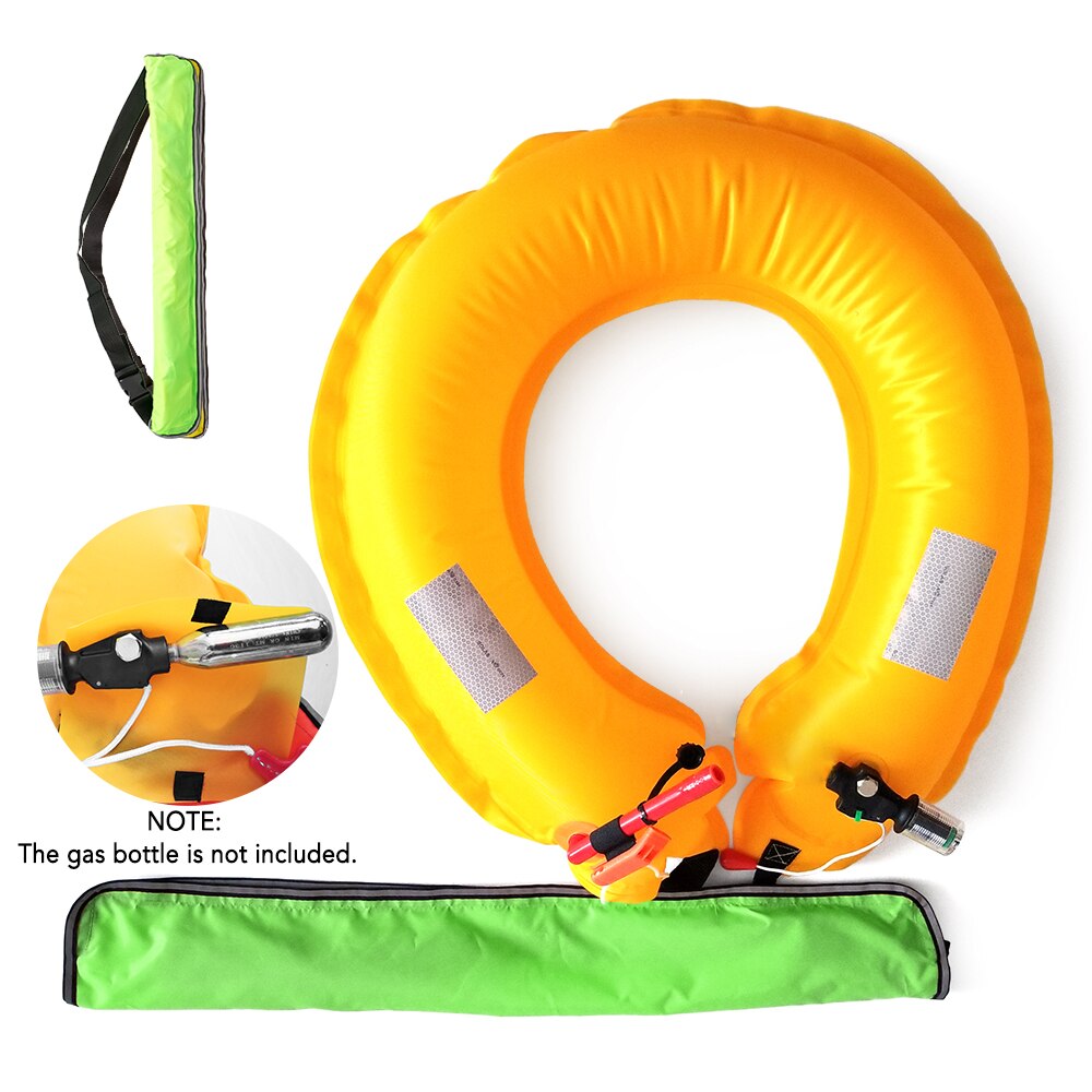 Life Belt Automatic / Manual Inflatable Life Buoy Waist Belt with Reflective Tapes For Boarding Kayaking Fishing: Green Automatic