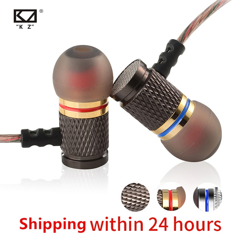 Kz Ed Speciale Editie Vergulde Behuizing Oortelefoon Met Microfoon 3.5 Mm Hd Hifi In Ear Monitor Bass Stereo Oordopjes voor Telefoon