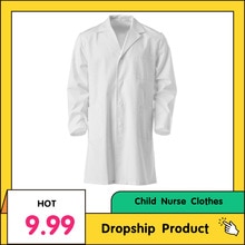 Girls Boys Coat Children Nurse Clothing for Kids Costume Casual Pocket Long Sleeve Solid Color Coat Girl Windbreaker Outfits