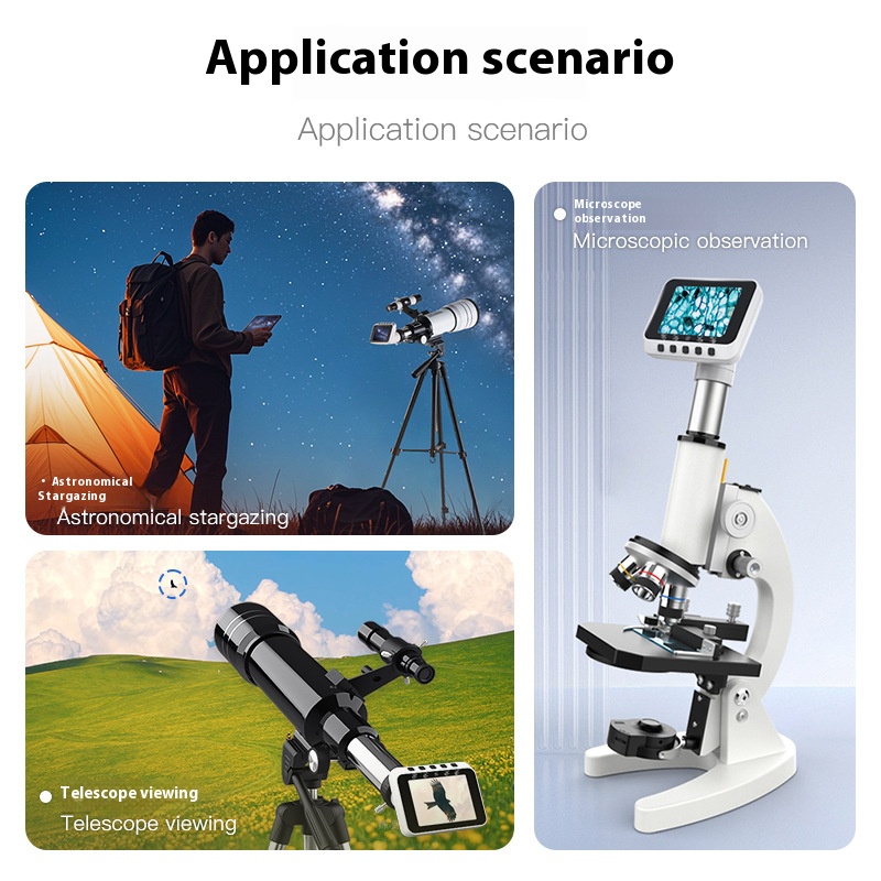 2.8-Inch Screen Electron Microscope 1000X Digital Microscope Industrial Maintenance Desktop Microscope