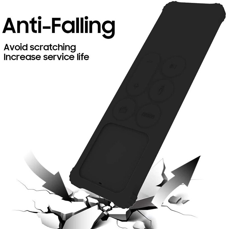 Afstandsbediening Case Silicone Tv Box Anti Vallen Beschermhoes Voor Apple Tv 4K 5Th / 4Th Afstandsbediening waterdicht Gemonteerd Cover