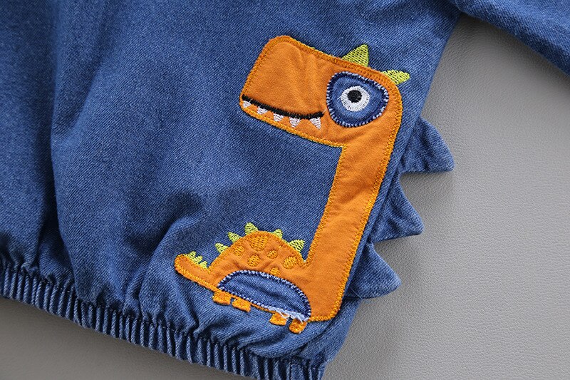 Børn tegneserie dinosaur t-shirt + frakke + bukser 3 stk jogging suirs til dreng børn træningsdragt drenge efterår tøj sæt