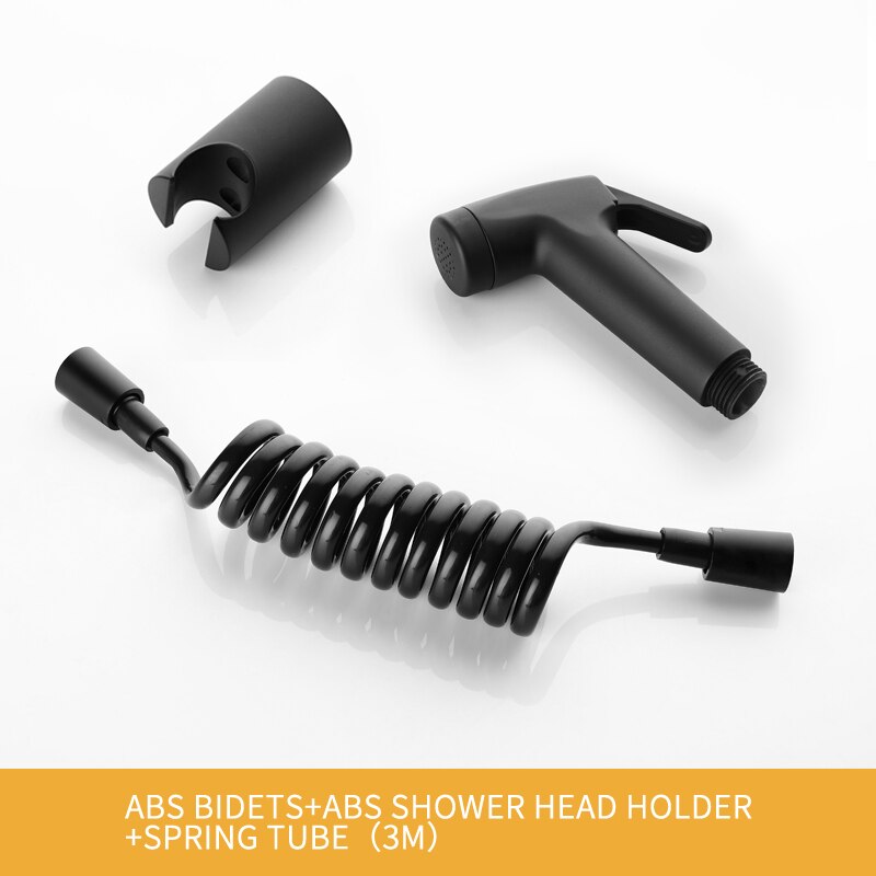 Twee Functie Wc Hand Bidet Kraan Badkamer Bidet Douche Sproeier Abs Thuis Wassen Bidet Sproeier Set Met Slang En Houder: With spring tube