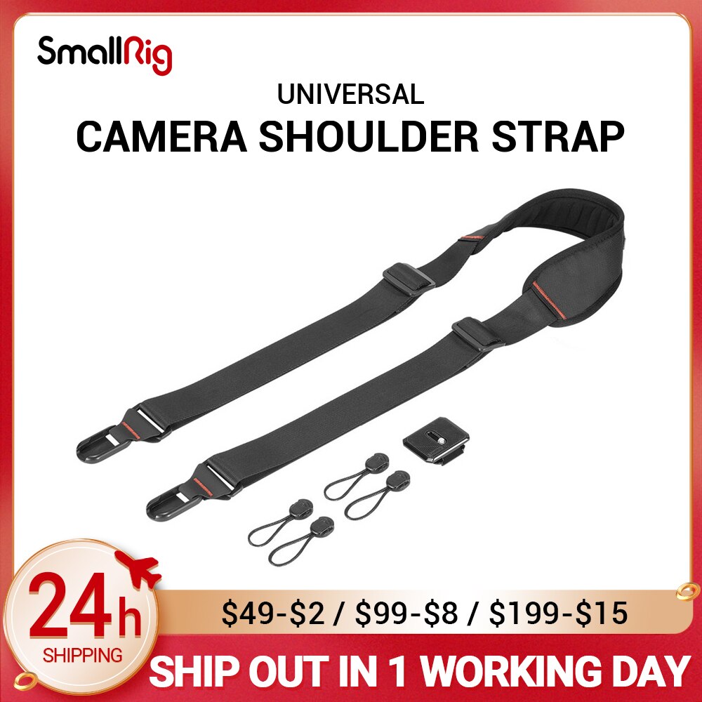 SmallRig DSLR Camera Adjustable Shoulder Strap With Quick Attachment / Detachment Rapid link Connectors 2428